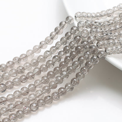 Crackle Round Glass Beads 8mm Monochrome Translucent 200pcs 14