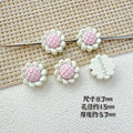 Sunflower and Gift Box Metal Beads 12mm Pastel Painted 10pcs 3