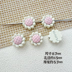 Sunflower and Gift Box Metal Beads 12mm Pastel Painted 10pcs 3