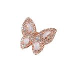 Polymer Clay Butterfly Rhinestone Beads 36mm Napal Style 2pcs 5