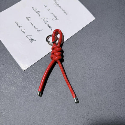 Braided PU Leather Keychain Knot Design Colorful 15cm 3pcs 9