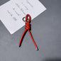 Braided PU Leather Keychain Knot Design Colorful 15cm 3pcs 9