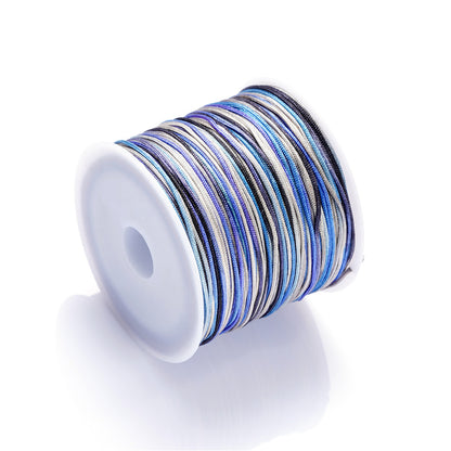 Nylon Rainbow Variegated Beading Thread 0.8mm Diameter 60m Spool 26