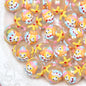 Hand Painted Star Acrylic Beads 16mm Pastel Colors 10pcs 20