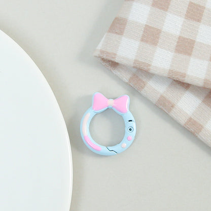 Zinc Alloy Bow Trigger Keyrings 27mm Baking Painted 6pcs 13
