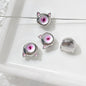 Cat Eye and One-Eyed Beast Metal Beads 10mm Baking Painted 10pcs 7