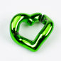 Metallic Heart ABS Plastic Open Chain Links Keychain Hardware 100pcs 14