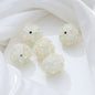Floral Bubblegum Beads 20mm Glow In The Dark Matte Flower Ball 5pcs 7
