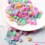 Owl Clay Beads 10mm Colorful Geometric Polymer 200pcs 3