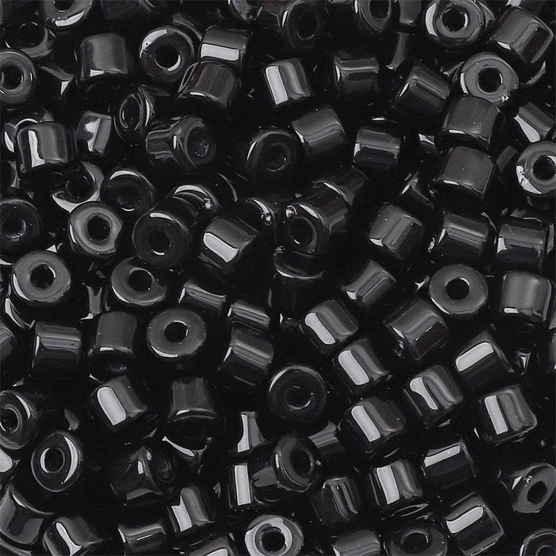 Cream Colored Pony Beads Acrylic 6mm Matte Wide Hole 50pcs 19