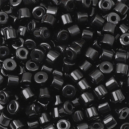 Cream Colored Pony Beads Acrylic 6mm Matte Wide Hole 50pcs 19