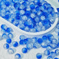 Crackle Glass Beads Round 10mm Transparent Mixed Colors 50pcs 12
