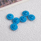 Acrylic Flower Spacer Beads 9mm Baking Painted 100pcs 10