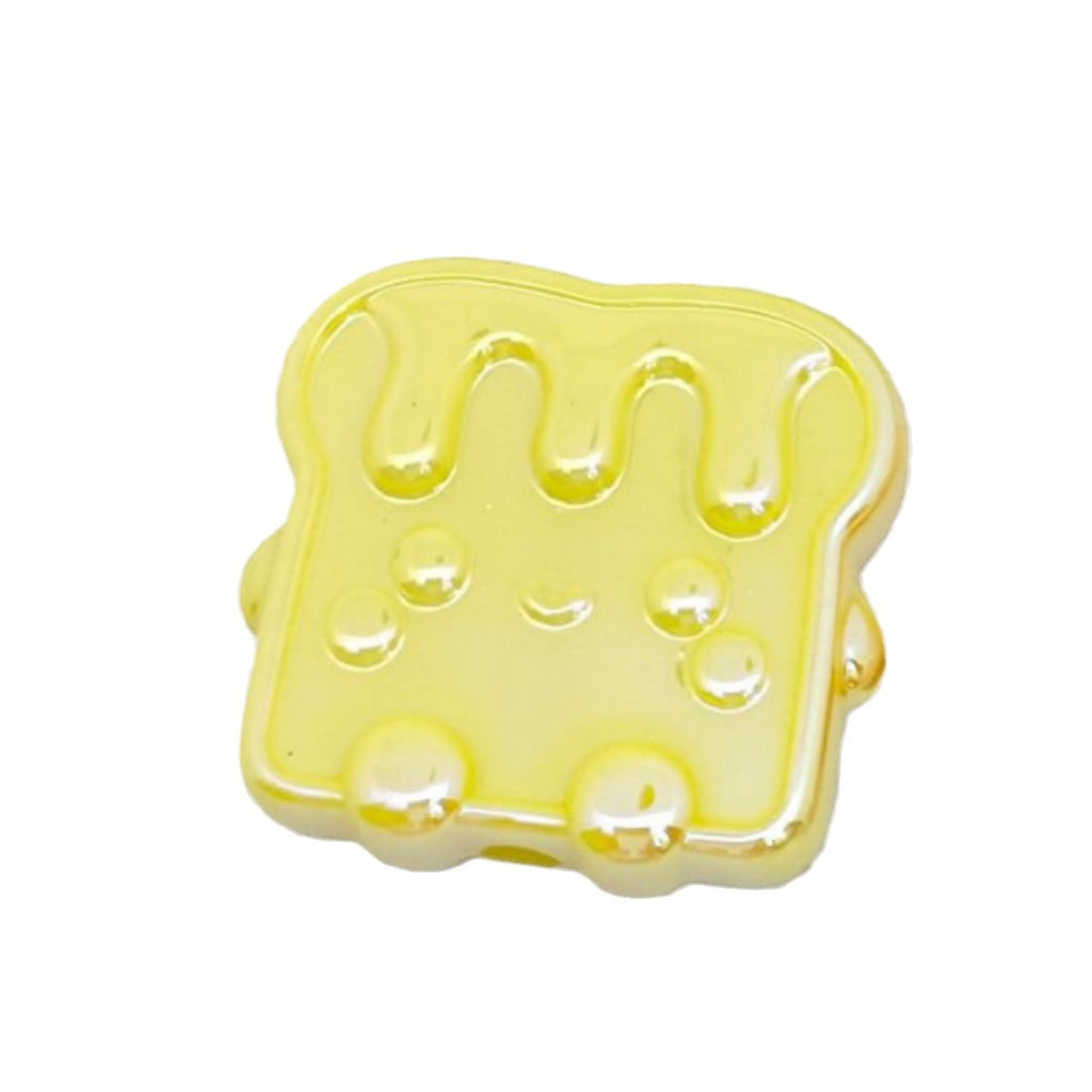 UV Plating Toast Baby Acrylic Flat Beads 24mm Colorful 50pcs 5