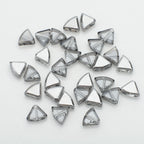 Electroplated Fan-Shaped Glass Beads 10mm Iridescent Pastel 30pcs 6