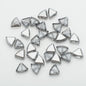 Electroplated Fan-Shaped Glass Beads 10mm Iridescent Pastel 30pcs 6