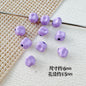 Heart Stone Metal Beads 6mm 9mm Glossy Painted Pastel Colors 50pcs 20