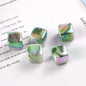 Plating Double Color Cloud Square Acrylic Beads 13.2mm 50pcs 9