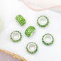 Rhinestone 3-Rows Spacer Beads 12mm Large Hole 50pcs 13