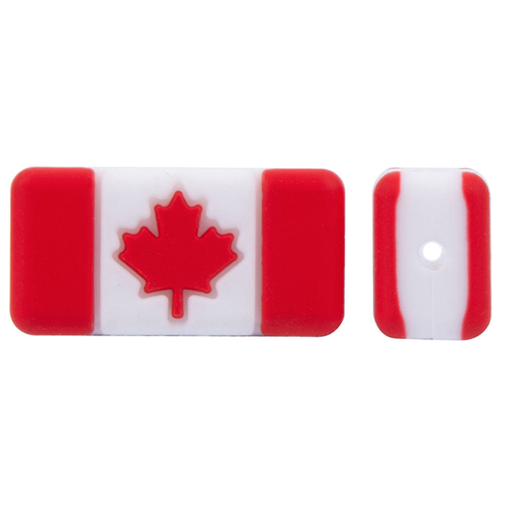 Silicone Focal Beads National Flag Rectangular Design 20pcs 11