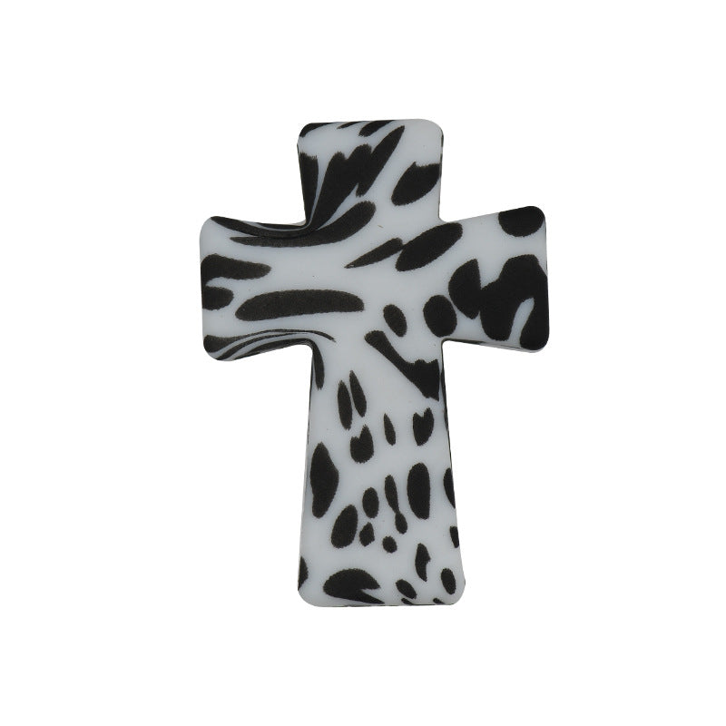 Silicone Focal Beads Cross Sunflower Skull Camouflage 20pcs