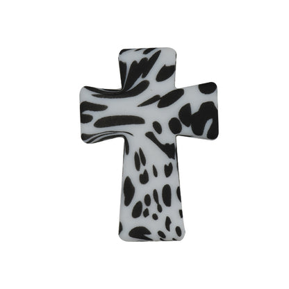 Silicone Focal Beads Cross Sunflower Skull Camouflage 20pcs