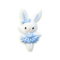Silicone Focal Beads Rabbit Wearing Pink Bow 10pcs 7