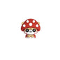 Silicone 3D Focal Beads Mushroom with Smiling Faces 20pcs 12