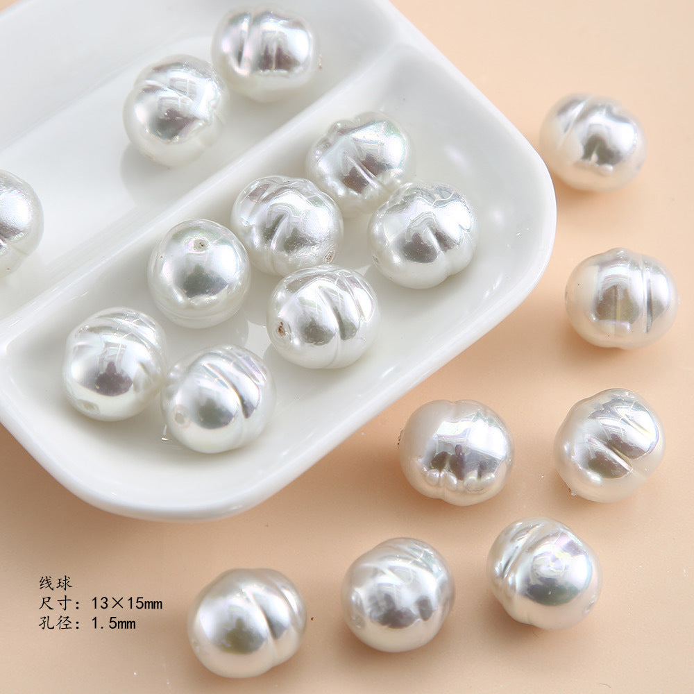 Vintage Imitation Pearl Starfish Series Acrylic Beads Textured Glossy 2pcs 5