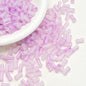 Bamboo Frosted Glass Beads 6x12mm Pastel Matte Finish 50pcs 13