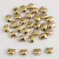 Plating Flat Cat Head Glass Beads 8mm x 10mm Iridescent Colors 30pcs 11