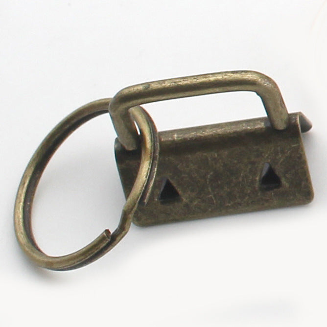 Iron Fob Keychain Clamps 25mm Various Finish Colors 10pcs 8