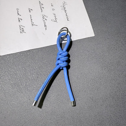 Braided PU Leather Keychain Knot Design Colorful 15cm 3pcs 14