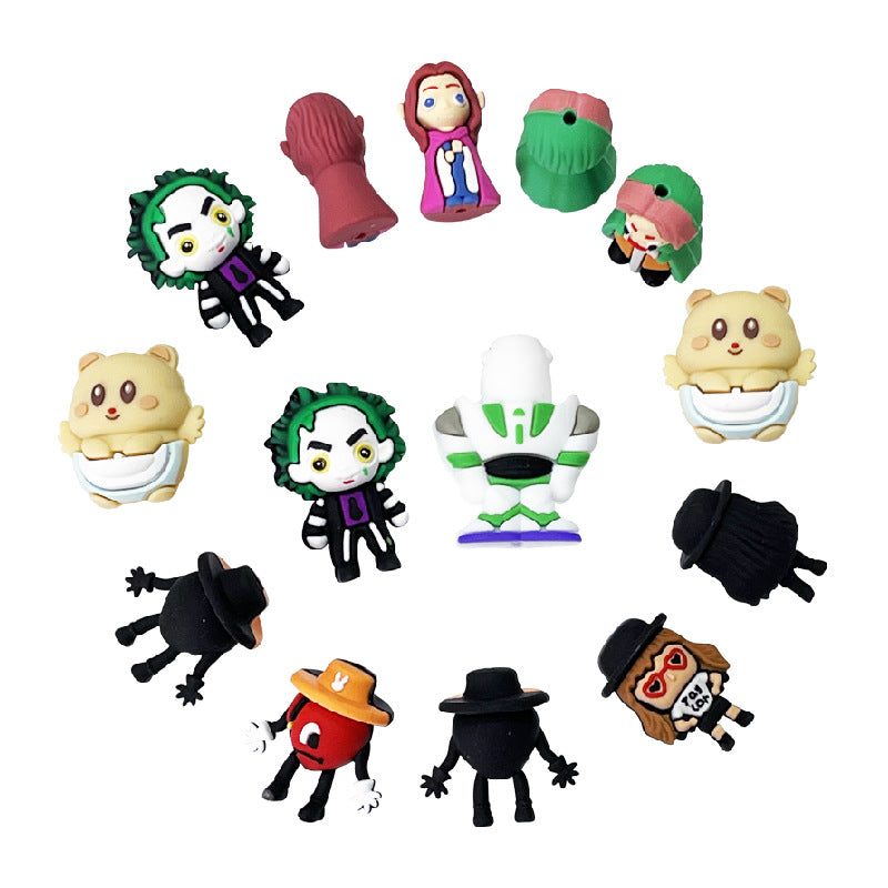 Silicone 3D Focal Beads Cartoon Character Buzz Lightyear Heroic Pose 20pcs 4