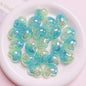 Puffy Crackle Heart Acrylic Beads 22mm Glossy Semi-Transparent 50pcs 7