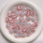 Glow Hand-Painted Heart Crown Acrylic Beads 25mm Pastel 2pcs 5