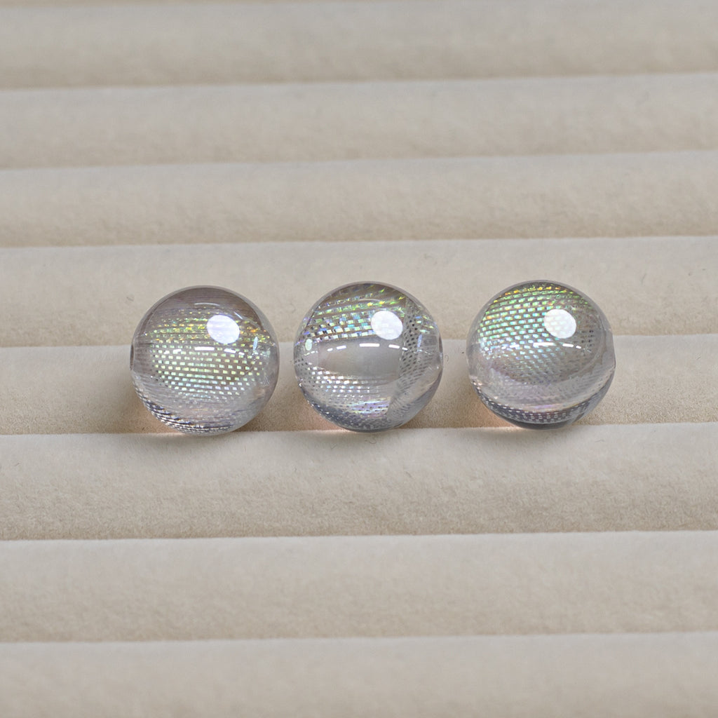 Iridescent Dream Catcher Resin Beads 16mm Round 10pcs 12