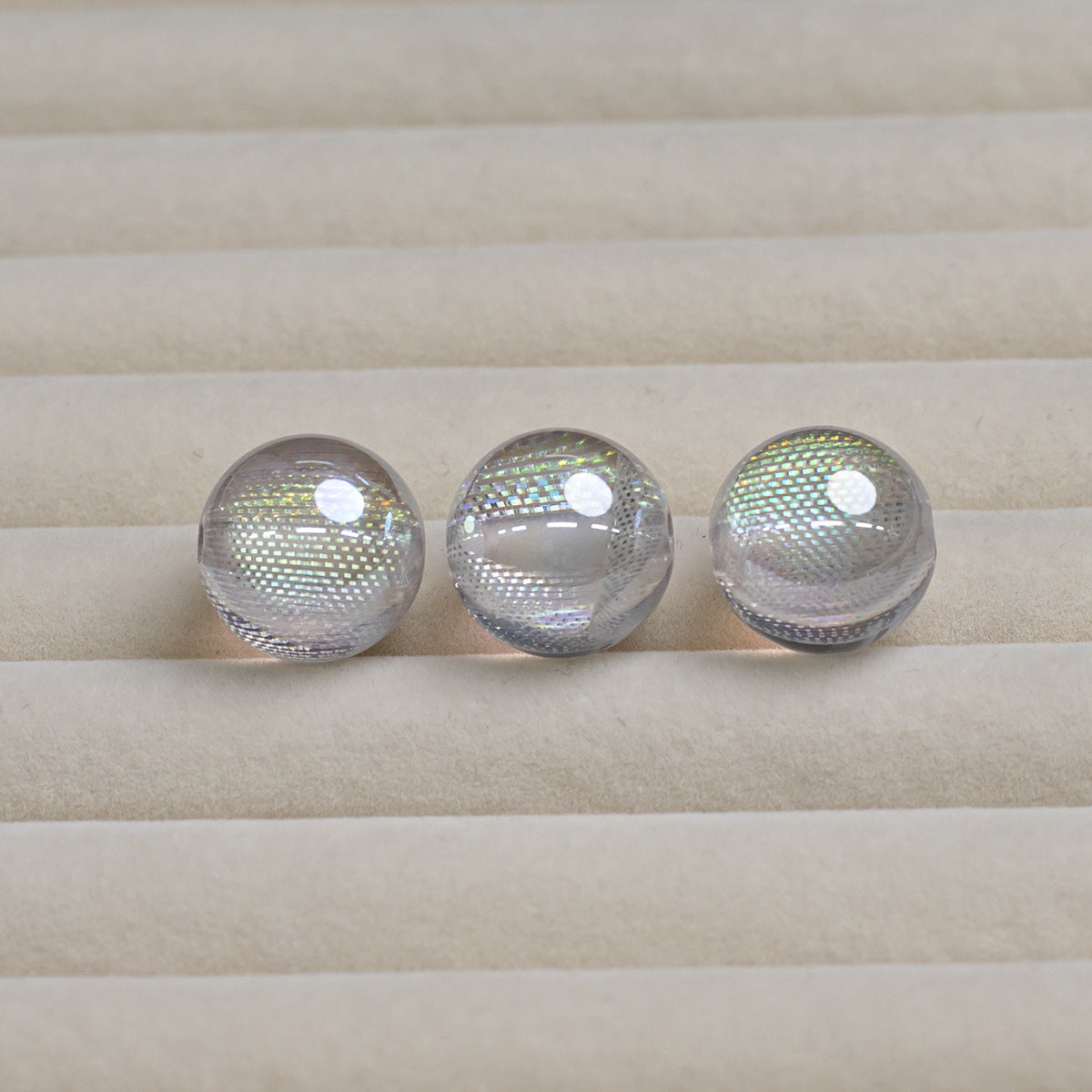 Iridescent Dream Catcher Resin Beads 16mm Round 10pcs 12
