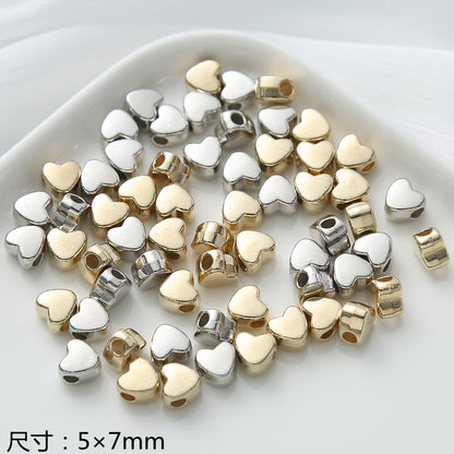 Acrylic Metallic Spacer Beads Gold and Silver 50pcs 10