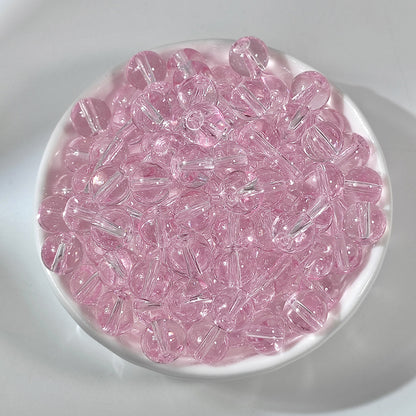 Ice Transparent Round Glass Beads 8mm Pastel Frosted Glow 100pcs 6
