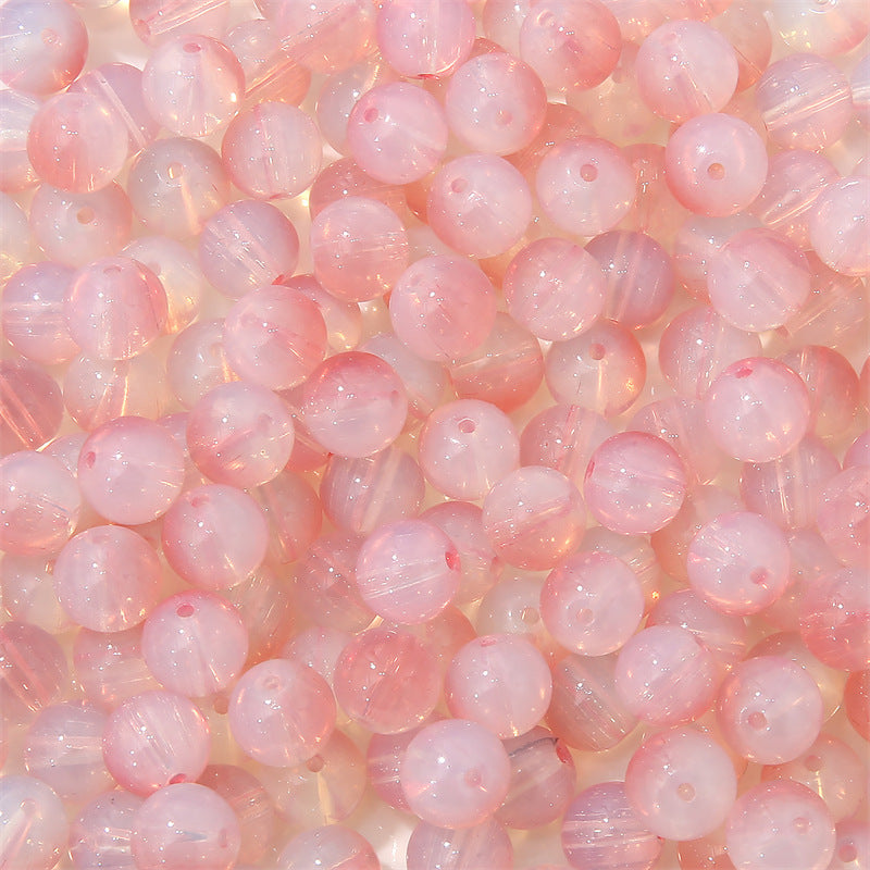 Czech Glass Beads Ball 10mm Pastel Opalescent Mixed Colors 60pcs 6