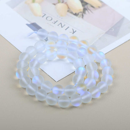 Mermaid Round Glass Beads 6mm Matte Pastel Jewel Tones 40pcs 51