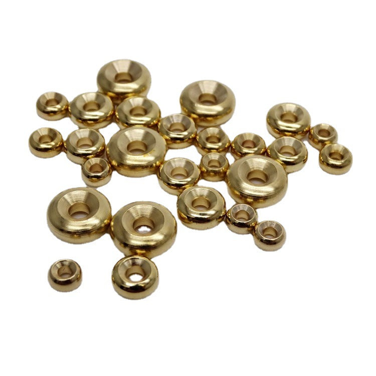 Brass Concave Spacer Beads 4-10mm Smooth Finish 100pcs 3