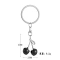 Pearl Cherry Keychain Metal Zinc Alloy Black and Red Options 6