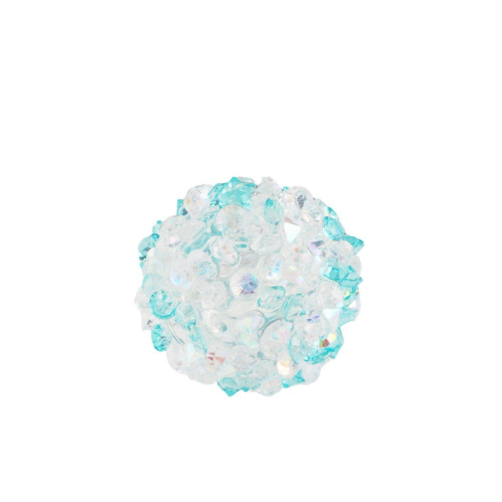 Rhinestone Round Clay Beads 16mm Glittering Epoxy Polymer 10pcs 5