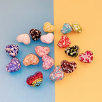 Rhinestone Heart Clay Beads 24mm Colorful Shamballa 6pcs 2