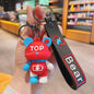 Cartoon Bear Couple PVC Keychain Colorful Urban Style 9
