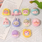 Cute Beans Resin Beads Glossy Pastel Colors 10pcs 3