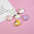 Chubby Sanrio Character Resin Beads Glossy Pastel Spheres 20pcs 4