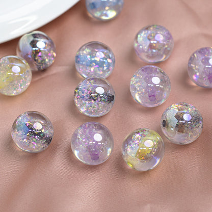 Dyed Core Imitation Opal Resin Beads 8mm Round Mixed Colors 40pcs 3